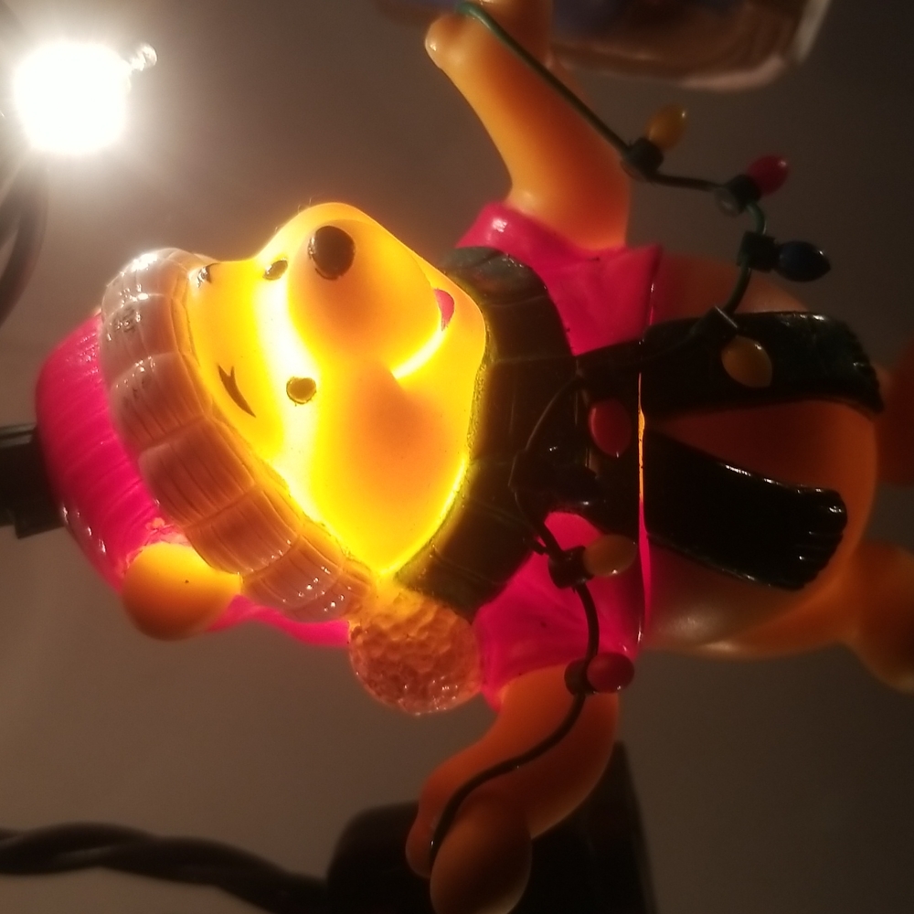 Disney Winnie the Pooh Christmas Tree Light set 5 Covers Ornaments